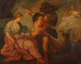 Allegory of Love by Continental School, ALLEGORY OF LOVE, oil on canvas, sold Apr 2015