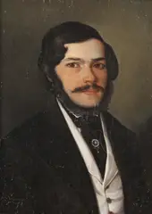 P. Zorn, Portrait of Austrian Baron, Oil on panel