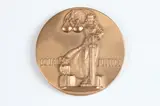 Elizabeth N. Weistrop, Equal Justice Under Law, Bronze relief medallion Obverse: Goddess of Justice Reverse: Courtroom scene