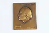 Marcel Renard, Jules Massenet, Bronze relief plaque. - L: 77 mm x W: 77 mm