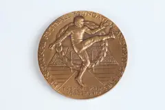 Abram Belskie, First Intercollegiate Football Game, Bronze relief medallion