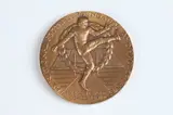 Abram Belskie, First Intercollegiate Football Game, Bronze relief medallion