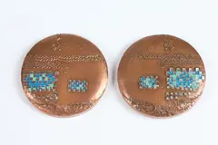 René Quillivic, Jonah, Pure copper enriched with enamel bronze relief medallion