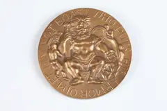 Nathaniel Choate, David and Goliath, Bronze relief medallion