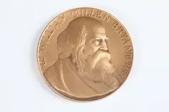Akob Akobov, William Cullen Bryant, Bronze relief medallion