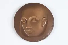 Claude Emmel, Saint John of the Cross, Bronze relief medallion