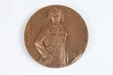 Bougainville in Tahiti by Boullaire and Raymond Tschudin, Bronze relief medallion, sold May 2015
