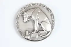 Aesop'S Fables by Edmond Amateis, Bronze relief medallion with silver patina, sold May 2015