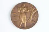 Leo Friedlander, Harmony Creates Tranquility, Bronze relief medallion with patina