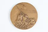 Rene Paul Chambellan, Iwo Jima, The Society of Medalists 31st Issue-1945 Obverse: The flag raising based on the famous photograph by T