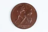 Walker Hancock, Victory of Man and Nature Over the Powers of Destruction, Bronze relief medallion with maroon patina
