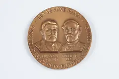 Joseph Emile Renier, The Official Civil War Centennial Commission Commemorative Medallion, 1961-1965, Bronze relief medallion