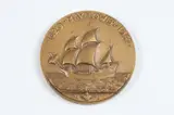 Berthold Nebel, The Mayflower, Bronze relief medallion