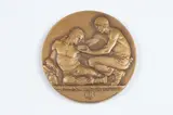 Berthold Nebel, World Unity Or Oblivion, Bronze relief medallion