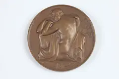 Robert Aitken, Love Conquers All, Bronze with patina relief medallion