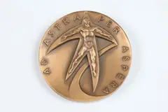 Karen Worth, The Space Age, Bronze relief medallion