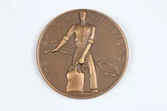 Charles Rudy, Pippa'S Song, Bronze relief medallion The Society of Medalists 57th Issue-1958 Medallion was inspired by Robert Browning's poem "Pippa Passes"