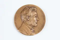 Charles Calverley, Abraham Lincoln, Bronze relief medallion