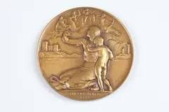 Edward McCartan, The New World-The Old World 1939, Bronze relief medallion