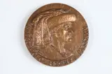 Marco Polo by Germaine Resseguier-Lagriffoul, Bronze relief medallion, offered May 2015