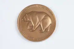 Tom Van Sant, The Official California Bicentennial Medal, Bronze relief medallion