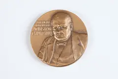 Edward R. Grove, Winston S, Bronze relief medallion