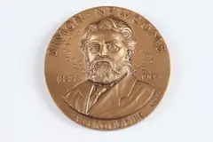 Adolph Block, Simon Newcomb, Bronze relief medallion