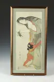 Kitagawa Utamaro, Mother and Child, Color woodcut; signed and