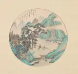 Shen Yong, Riverscape, Ink and color on silk, signed, sealed and