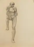 Allyn Cox, Standing Male Nude Playing Instrument