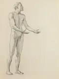 Allyn Cox, Standing Male Nude with Arms Out