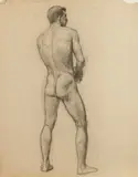 Allyn Cox, Standing Male Nude with Back Turned