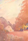 H. Winthrop Peirce, House in Autumn, HOUSE IN AUTUMN, watercolor