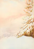 H. Winthrop Peirce, Pine Tree in Snowy Landscape, PINE TREE IN SNOWY LANDSCAPE, watercolor on paper
