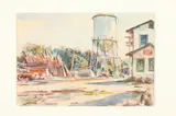 F. Richardson Murray, The Old Silo, THE OLD SILO, watercolor