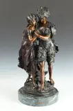 Hippolyte Moreau, Untitled, YOUNG LOVE, bronze - Height: 22 in