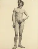 Rudolph C. Mueller, Standing Male Nude