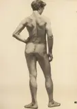 Rudolph C. Mueller, Standing Male Nude with Back Turned