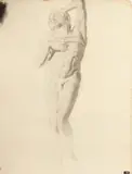 Rudolph C. Mueller, The Dying Slave, THE DYING SLAVE, charcoal