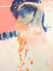 Bernard Piga, Reclining Female Nude, Oil on canvas