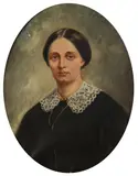 American School, Portrait of Carolina Maria Hedengren F.Wigert, 1826-1911, PORTRAIT OF CAROLINA MARIA HEDENGREN F.WIGERT, 1826-1911, oil on canvas