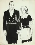 Bert Levy, HOLLYWOOD ILLUSTRATIONS: 10 WORKS, group lot of ink drawings, HOLLYWOOD ILLUSTRATIONS: 10 WORKS, group lot of ink drawings.