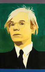 Manfred Kernspecht, Portrait of Andy Warhol, Oil on canvas