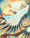 Ross J. Ward, Eagle Man, Oil on board