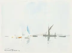 Under Sail by Edward Wesson, Watercolor, sold Jun 2015