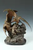 Christopher Fratin, Combat D'Aigles, Gilt bronze - Height: 16 1/2 in