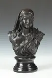 Ferdinand Preiss, Bust of Woman with Headdress, Bronze - Height: 10 in