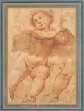 Italian School, PUTTI, sepia ink on paper, PUTTI, sepia ink on paper