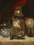 Still Life with Armour by French School, PISTOL AND TEAPOT,, oil on canvas, offered Jun 2015