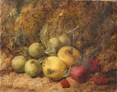 George Clare, Still Life with Apples and Berries, Oil on canvas